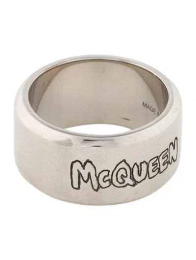 Pre-owned Alexander Mcqueen Graffiti Ring In Multi