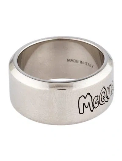 Pre-owned Alexander Mcqueen Graffiti Ring In Multi
