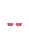 Alexander Mcqueen Graffiti Slashed Rectangle Sunglasses In Pink
