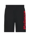 Alexander Mcqueen Black Nylon Swimming Shorts In Black