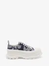 Alexander Mcqueen Graffiti Trad Slick Lace Up In Indigfwht
