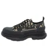 Alexander Mcqueen Graffiti Tread Slick Lace-up Sneakers 'beige Green Black' In Multi