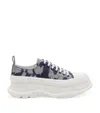 Alexander Mcqueen Graffiti Trad Slick Lace Up In Blue