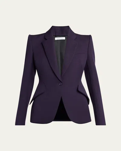 ALEXANDER MCQUEEN GRAIN DE POUDRE WOOL SINGLE-BREASTED BLAZER