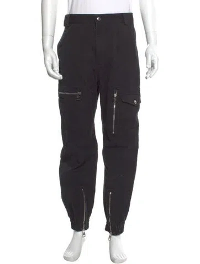 Pre-owned Alexander Mcqueen Graphic Print Cargo Pants In Gray