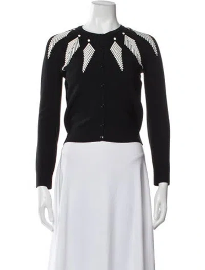 Pre-owned Alexander Mcqueen Graphic Print Crew Neck Sweater In Black
