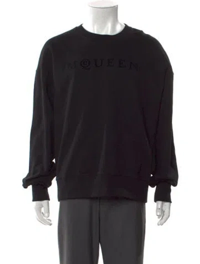 Pre-owned Alexander Mcqueen Graphic Print Crew Neck Sweatshirt In Black