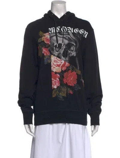 Pre-owned Alexander Mcqueen Graphic Print Crew Neck Sweatshirt In Black