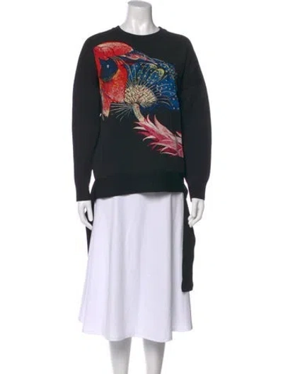 Pre-owned Alexander Mcqueen Graphic Print Crew Neck Sweatshirt In Black