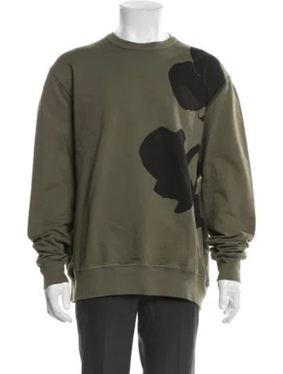 Pre-owned Alexander Mcqueen Graphic Print Crew Neck Sweatshirt In Green