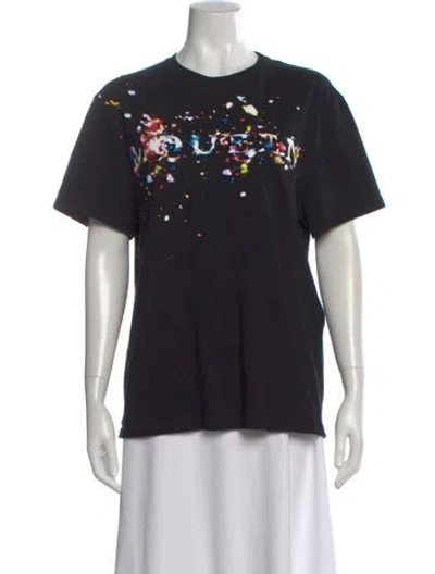 Pre-owned Alexander Mcqueen Graphic Print Crew Neck T-shirt In Black