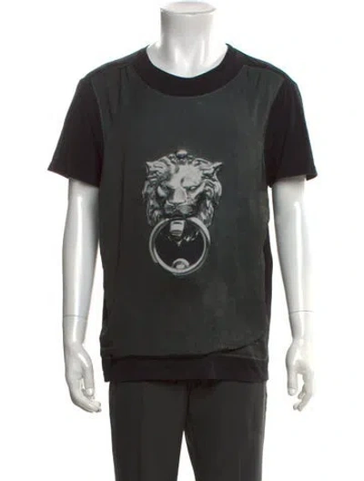 Pre-owned Alexander Mcqueen Graphic Print Crew Neck T-shirt In Black