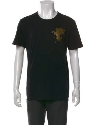 Pre-owned Alexander Mcqueen Graphic Print Crew Neck T-shirt In Black