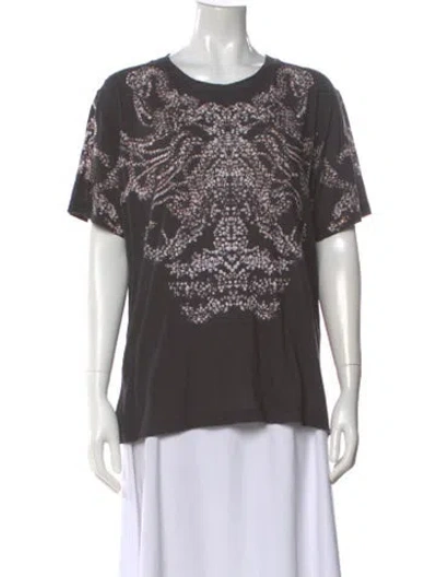 Pre-owned Alexander Mcqueen Graphic Print Crew Neck T-shirt In Gray
