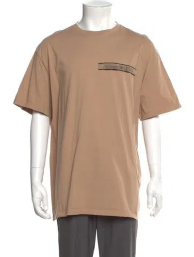 Pre-owned Alexander Mcqueen Graphic Print Crew Neck T-shirt In Neutral