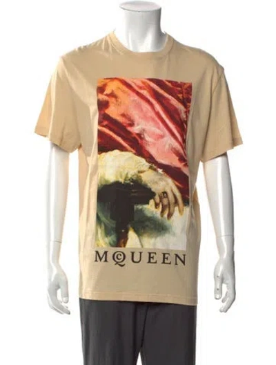 Pre-owned Alexander Mcqueen Graphic Print Crew Neck T-shirt In Neutral