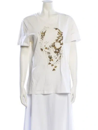 Pre-owned Alexander Mcqueen Graphic Print Crew Neck T-shirt In Neutral