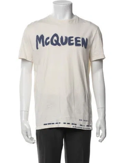 Pre-owned Alexander Mcqueen Graphic Print Crew Neck T-shirt In Neutral
