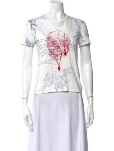 Pre-owned Alexander Mcqueen Graphic Print Crew Neck T-shirt In Neutral