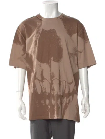 Pre-owned Alexander Mcqueen Graphic Print Crew Neck T-shirt W/ Tags In Neutral
