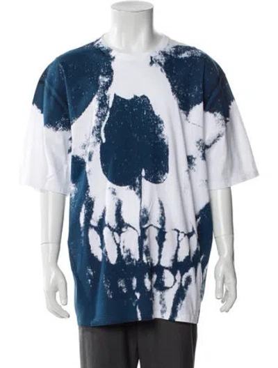 Pre-owned Alexander Mcqueen Graphic Print Crew Neck T-shirt W/ Tags In White