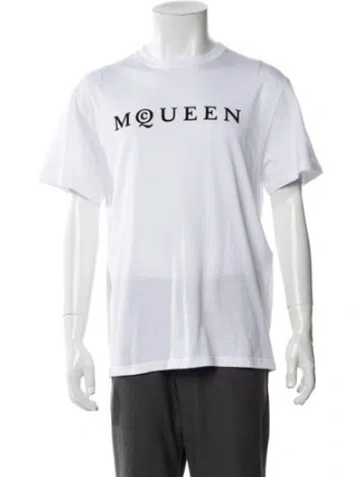 Pre-owned Alexander Mcqueen Graphic Print Crew Neck T-shirt W/ Tags In White