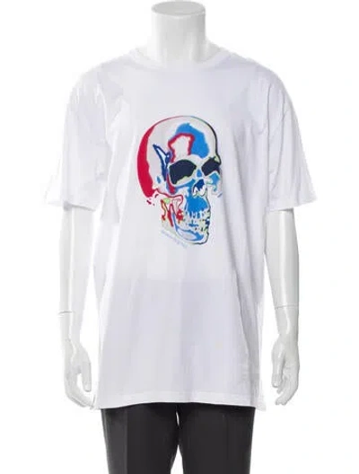 Pre-owned Alexander Mcqueen Graphic Print Crew Neck T-shirt W/ Tags In White