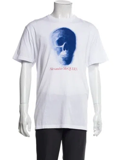 Pre-owned Alexander Mcqueen Graphic Print Crew Neck T-shirt In White