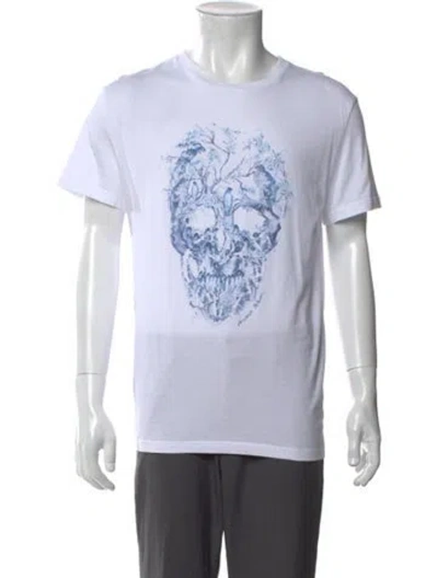 Pre-owned Alexander Mcqueen Graphic Print Crew Neck T-shirt In White