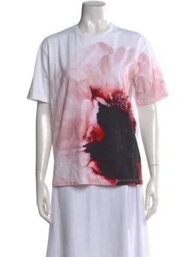 Pre-owned Alexander Mcqueen Graphic Print Crew Neck T-shirt In White