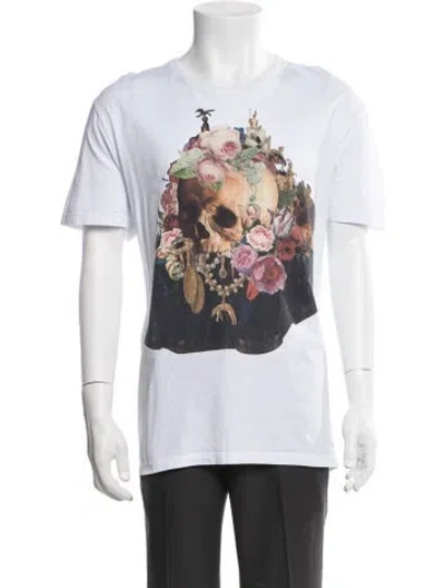 Pre-owned Alexander Mcqueen Graphic Print Crew Neck T-shirt In White