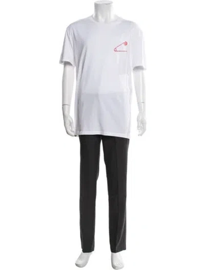 Pre-owned Alexander Mcqueen Graphic Print Crew Neck T-shirt In White