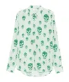 Alexander Mcqueen Graphic-print Shirt In Green