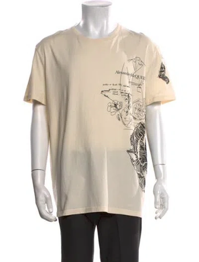 Pre-owned Alexander Mcqueen Graphic Print Short Sleeve Shirt In Neutral