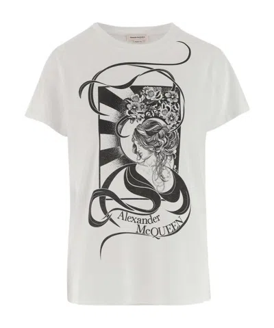Alexander Mcqueen Graphic-print Short-sleeve T-shirt In White