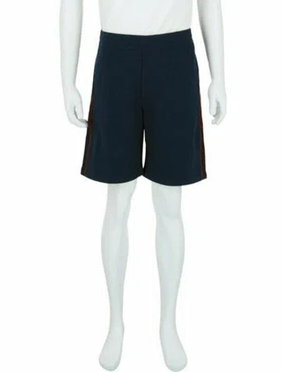 Pre-owned Alexander Mcqueen Graphic Print Shorts W/ Tags In Blue
