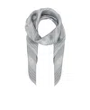 Alexander Mcqueen Graphic-print Silk Scarf In Blue