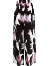 Alexander Mcqueen Graphic-print Straight-leg Trousers In Black