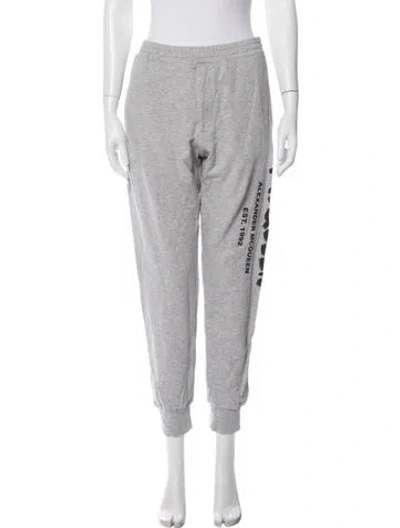 Pre-owned Alexander Mcqueen Graphic Print Sweatpants In Gray