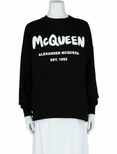 Pre-owned Alexander Mcqueen Graphic Print Sweatshirt W/ Tags In Black