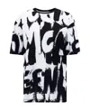 Alexander Mcqueen Graffiti Printed Cotton-jersey T-shirt In Black
