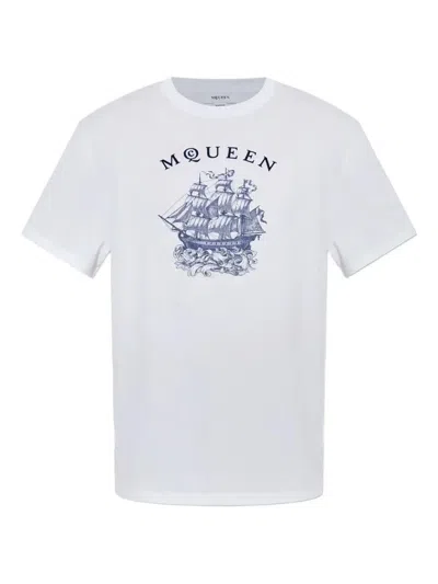 Alexander Mcqueen Graphic-print T-shirt In White