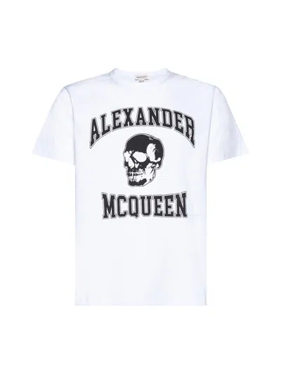 Alexander Mcqueen Graphic Printed Crewneck T-shirt In White