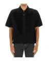 Alexander Mcqueen Polo Shirt "ceremonial Boxy" In Black
