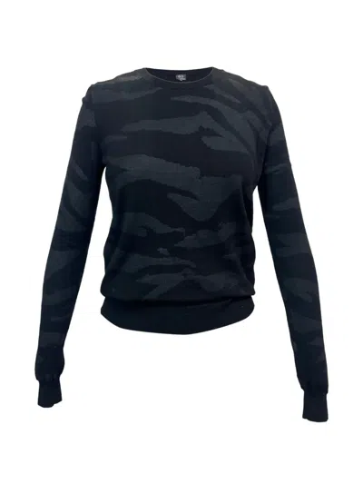 Pre-owned Alexander Mcqueen Graphic-print Sweater In Black