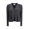 Alexander Mcqueen Gray Wool Women's Cardigan In Gray