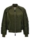 Alexander Mcqueen Alexander Mc Queen Convertible Khaki Nylon Bomber Jacket In Green