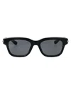 Alexander Mcqueen Green-green-grey Recycled Acetate Sunglasses In Black