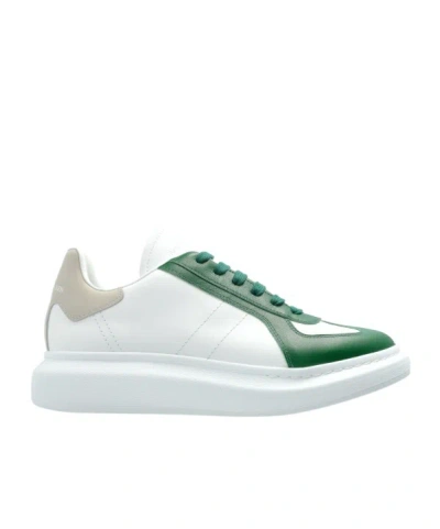Alexander Mcqueen Green Sports Shoes With Logo In White