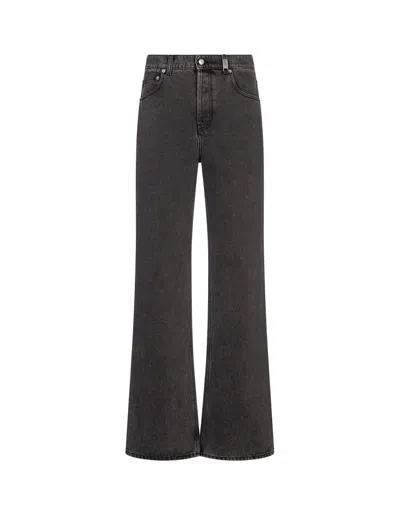 Alexander Mcqueen Mcqueen Metal Plate Jeans In Black